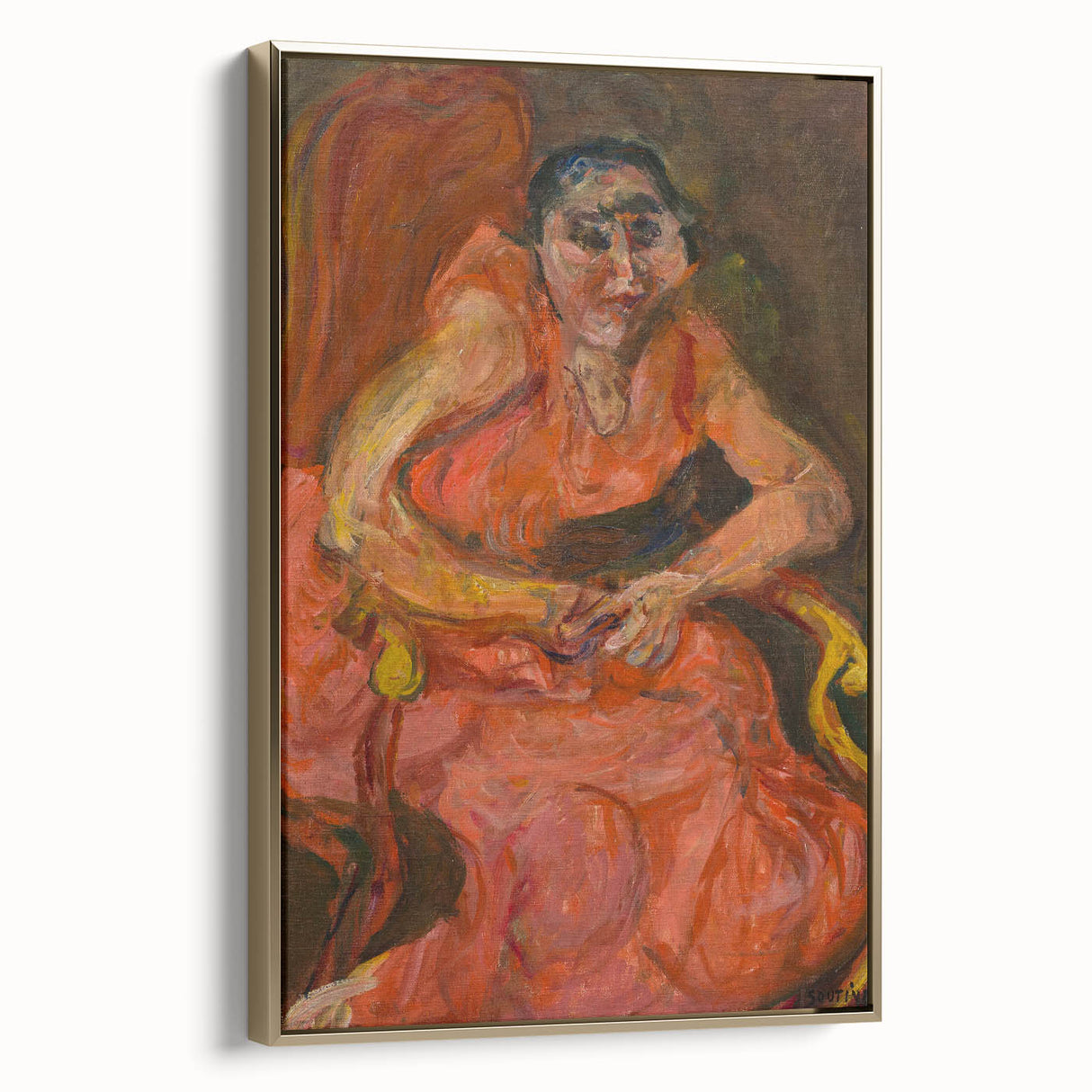 Expressionist Woman in Pink – Bold Figurative Wall Art