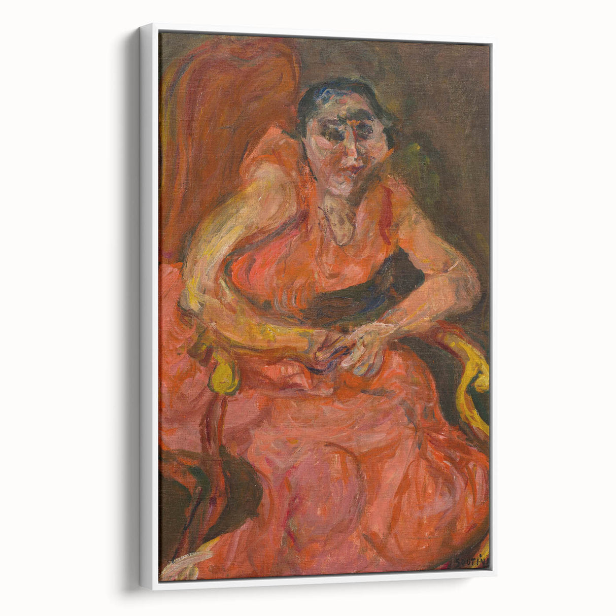 Expressionist Woman in Pink – Bold Figurative Wall Art