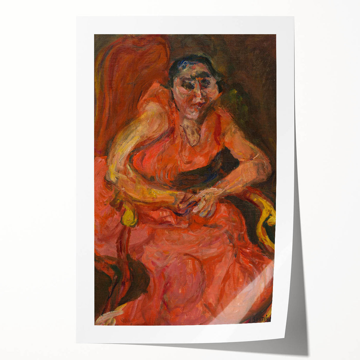 Expressionist Woman in Pink – Bold Figurative Wall Art