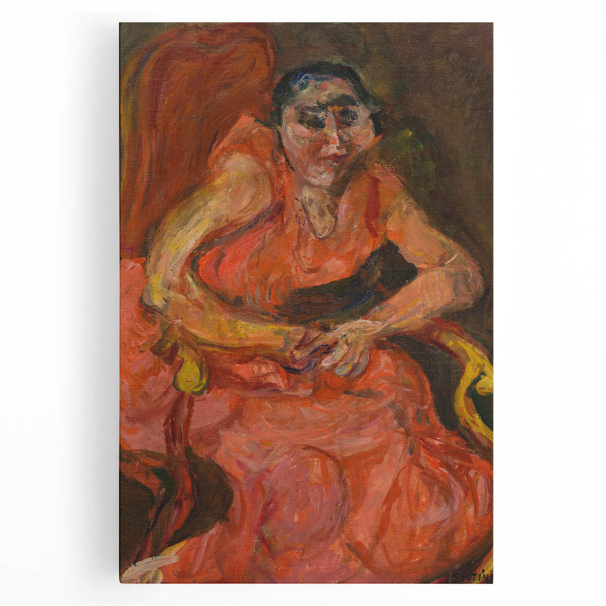 Expressionist Woman in Pink – Bold Figurative Wall Art