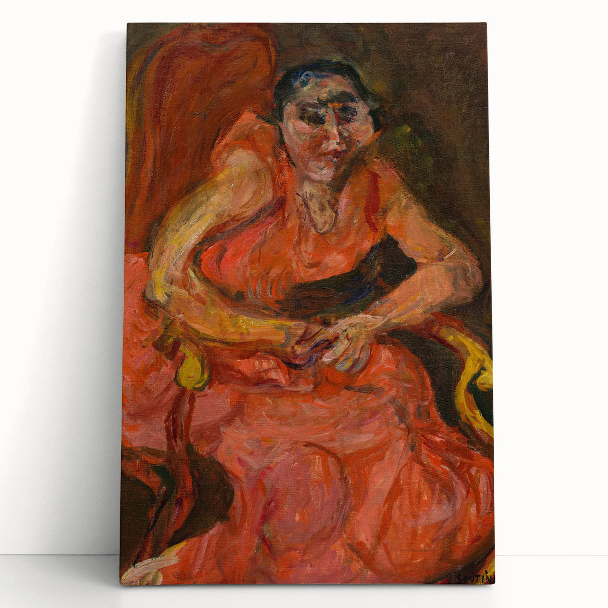 Expressionist Woman in Pink – Bold Figurative Wall Art