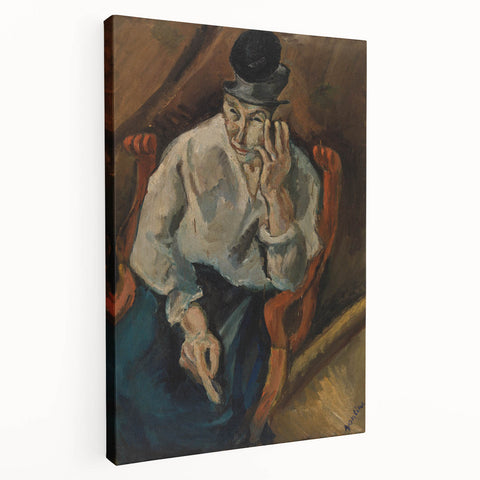 Expressionist Woman in Armchair – Bold Figurative Wall Art