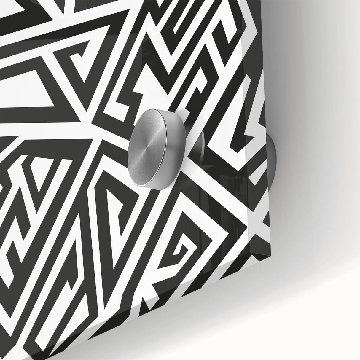 Bold Geometric Black and White Wall Art – Framed & Canvas