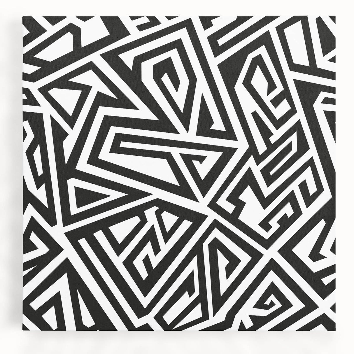 Bold Geometric Black and White Wall Art – Framed & Canvas