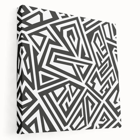 Bold Geometric Black and White Wall Art – Framed & Canvas