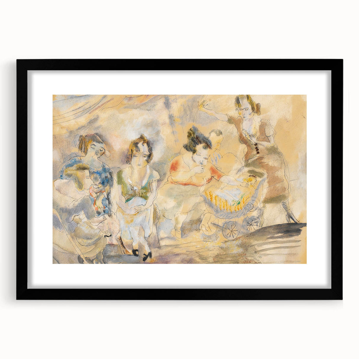 Expressionist Art - "Woman with Baby Carriage" - Abstract Expressionism