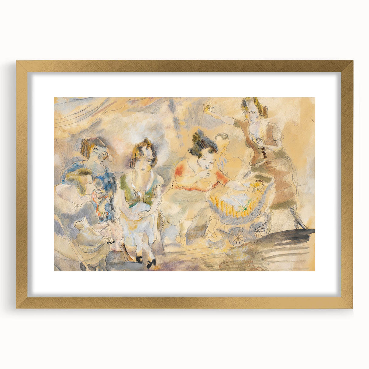 Expressionist Art - "Woman with Baby Carriage" - Abstract Expressionism