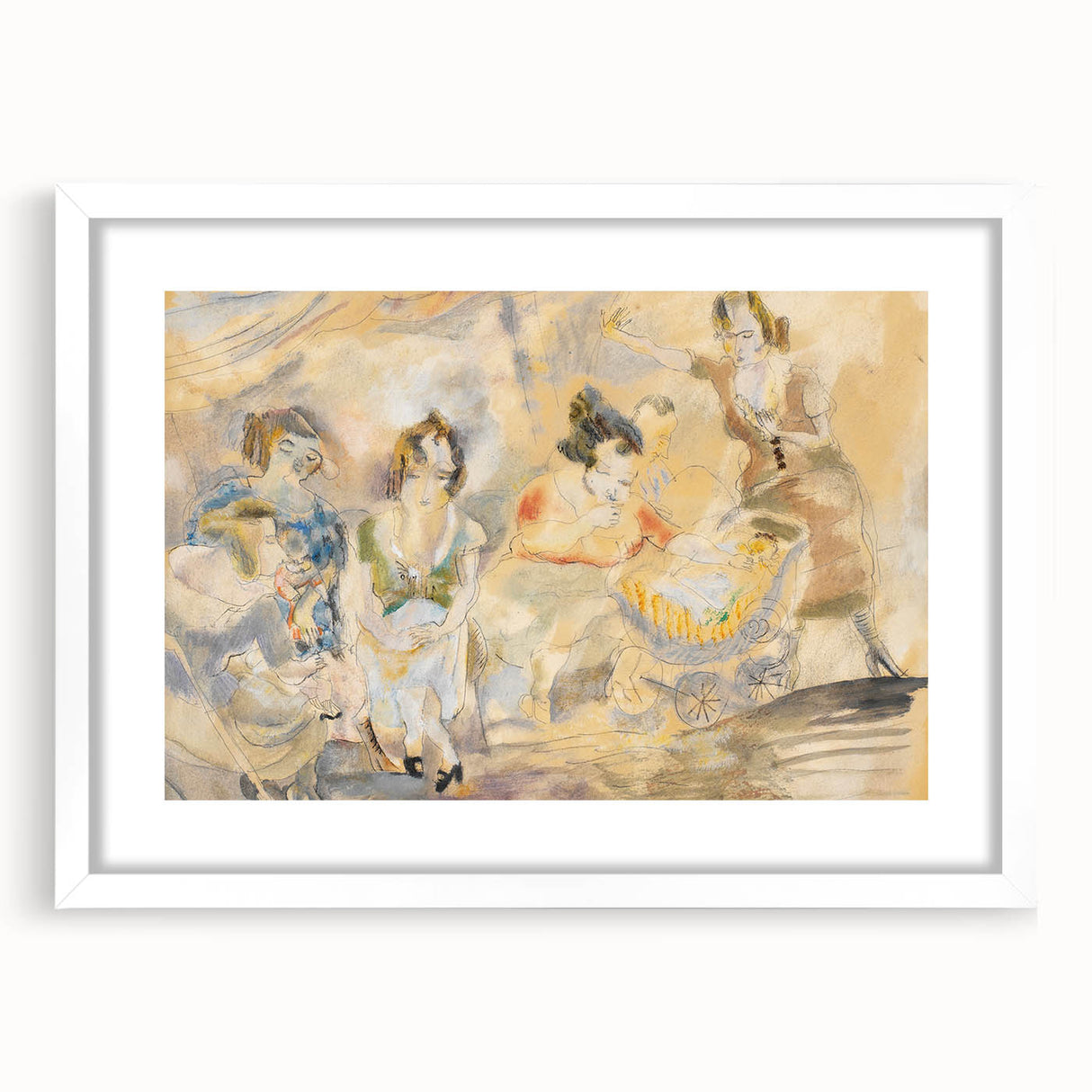 Expressionist Art - "Woman with Baby Carriage" - Abstract Expressionism