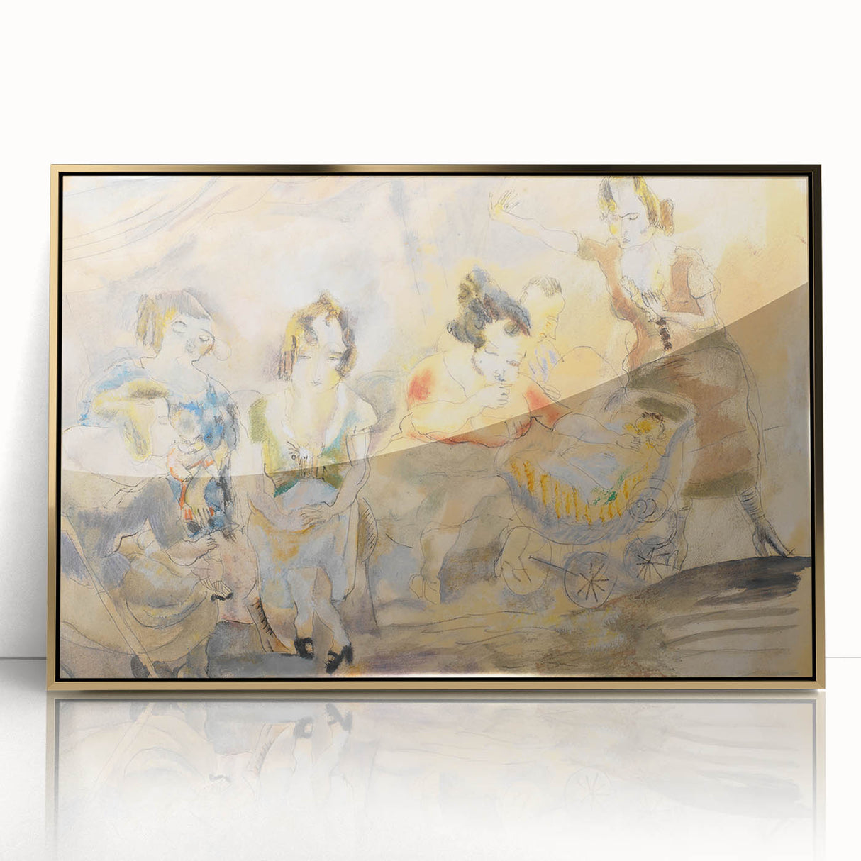 Expressionist Art - "Woman with Baby Carriage" - Abstract Expressionism