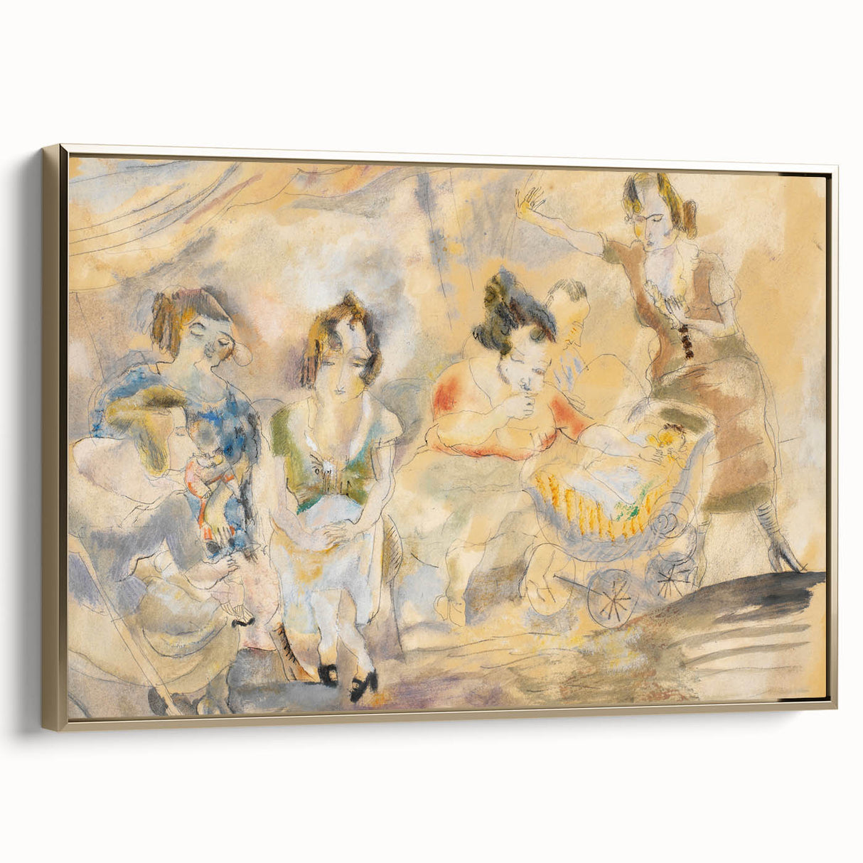 Expressionist Art - "Woman with Baby Carriage" - Abstract Expressionism