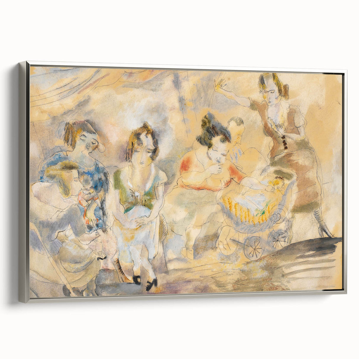 Expressionist Art - "Woman with Baby Carriage" - Abstract Expressionism