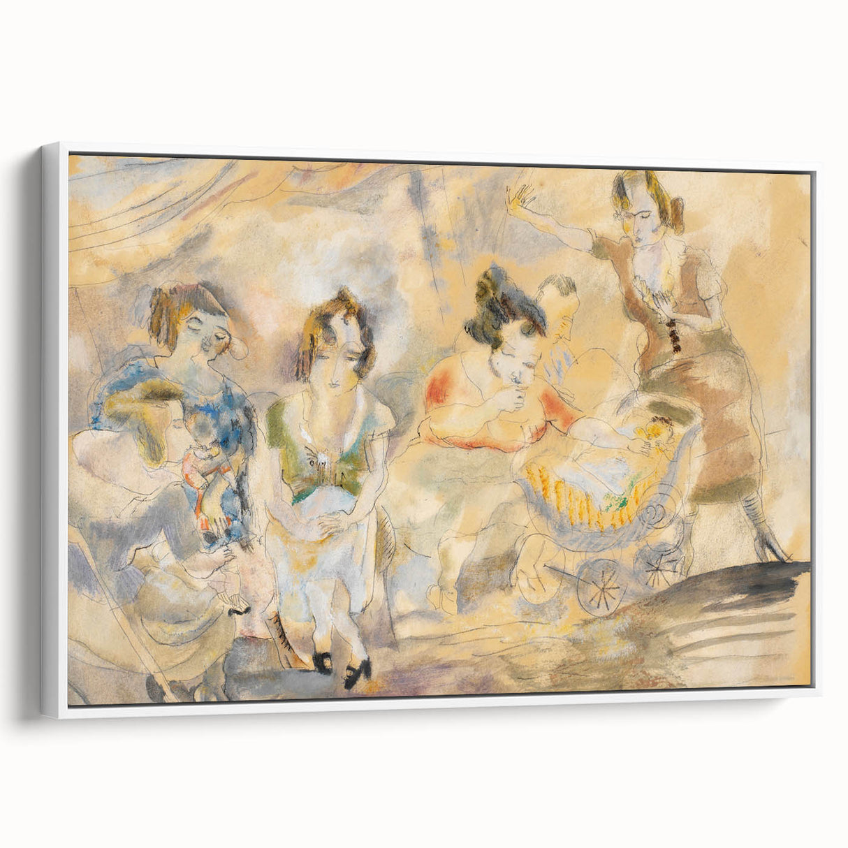 Expressionist Art - "Woman with Baby Carriage" - Abstract Expressionism