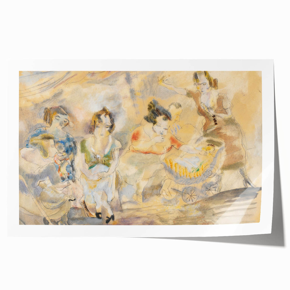 Expressionist Art - "Woman with Baby Carriage" - Abstract Expressionism