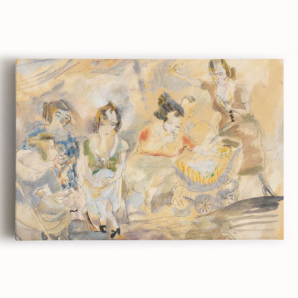 Expressionist Art - "Woman with Baby Carriage" - Abstract Expressionism