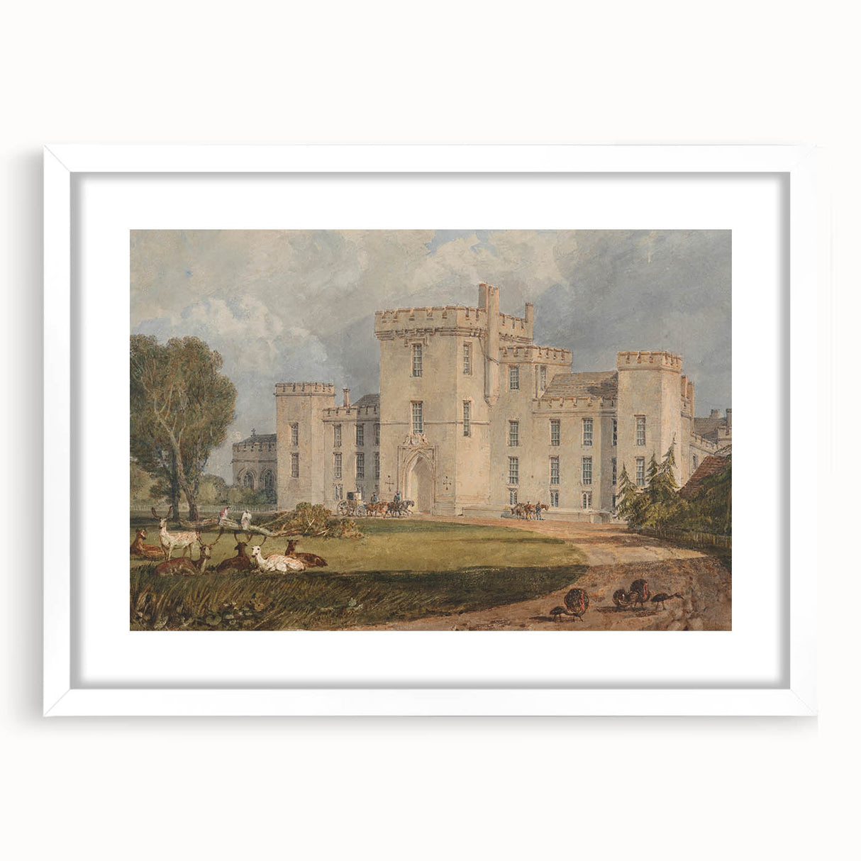 Romanticism Art of Hampton Court - Classic Romantic Era Canvas