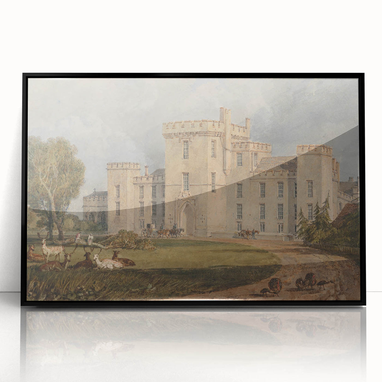 Romanticism Art of Hampton Court - Classic Romantic Era Canvas