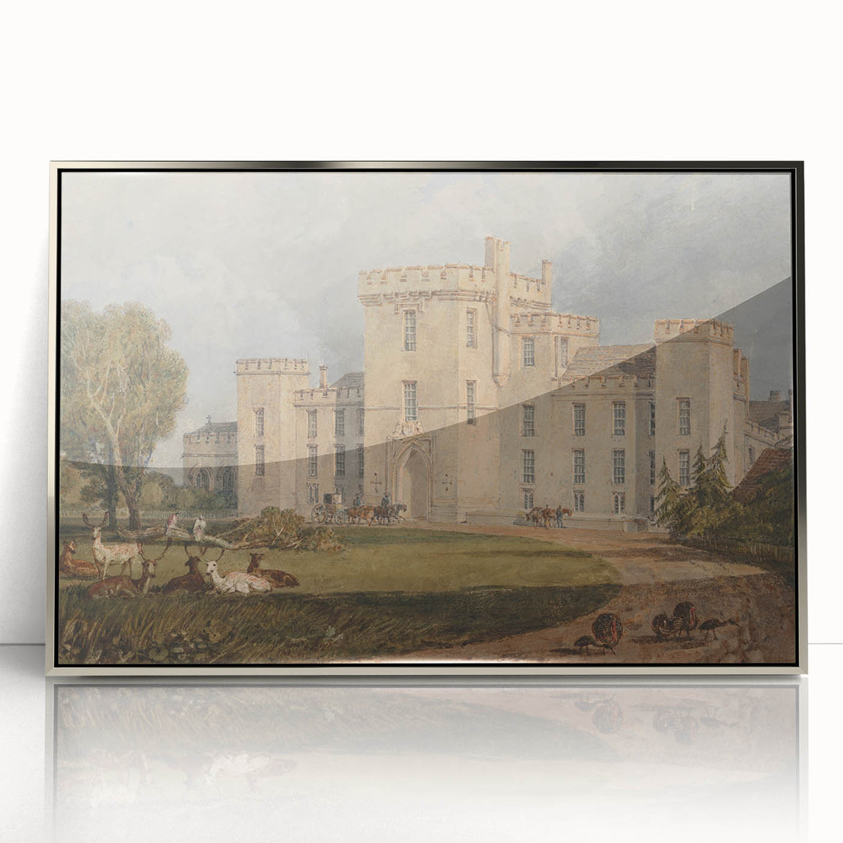 Romanticism Art of Hampton Court - Classic Romantic Era Canvas