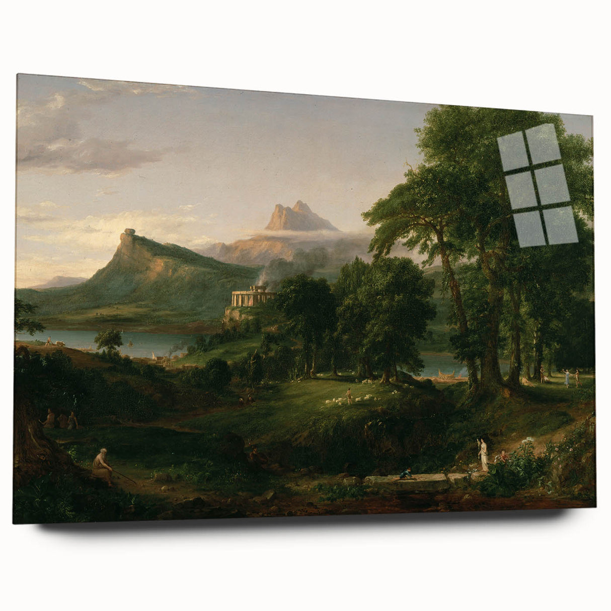 Pastoral Landscape Canvas - Romanticism Art by Thomas Cole