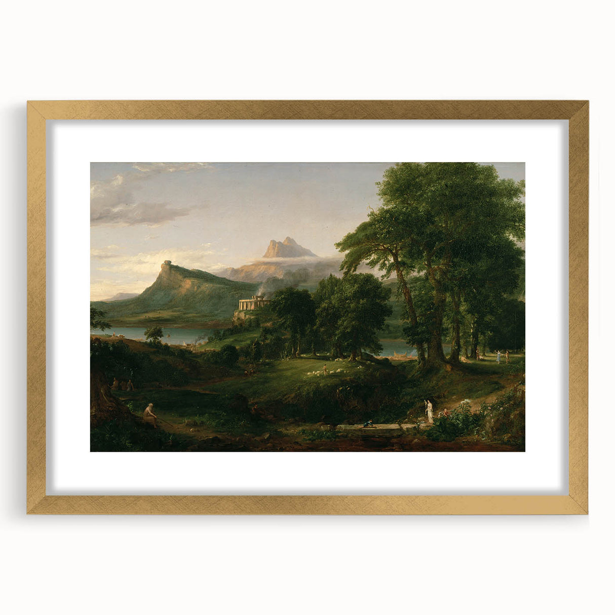Pastoral Landscape Canvas - Romanticism Art by Thomas Cole