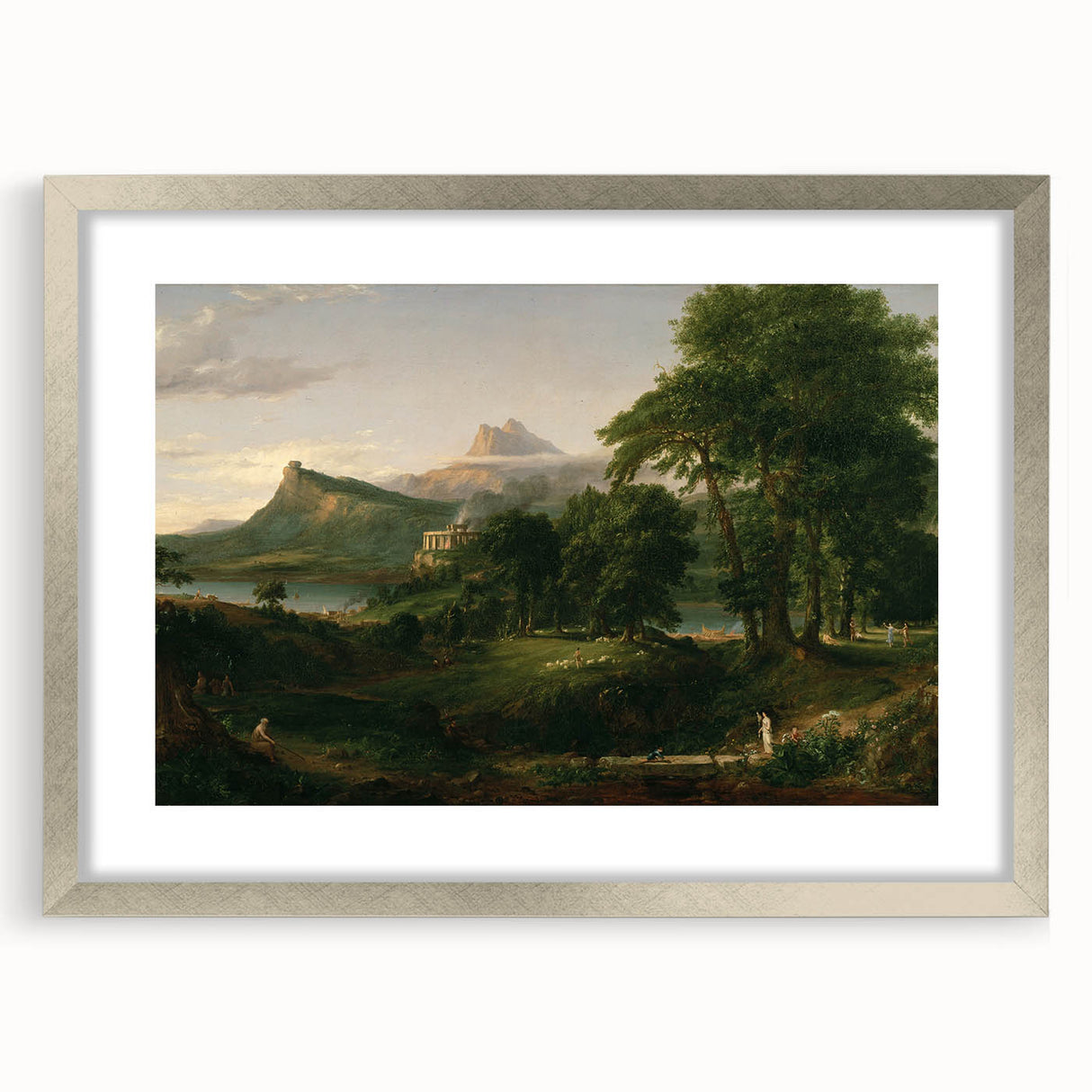 Pastoral Landscape Canvas - Romanticism Art by Thomas Cole
