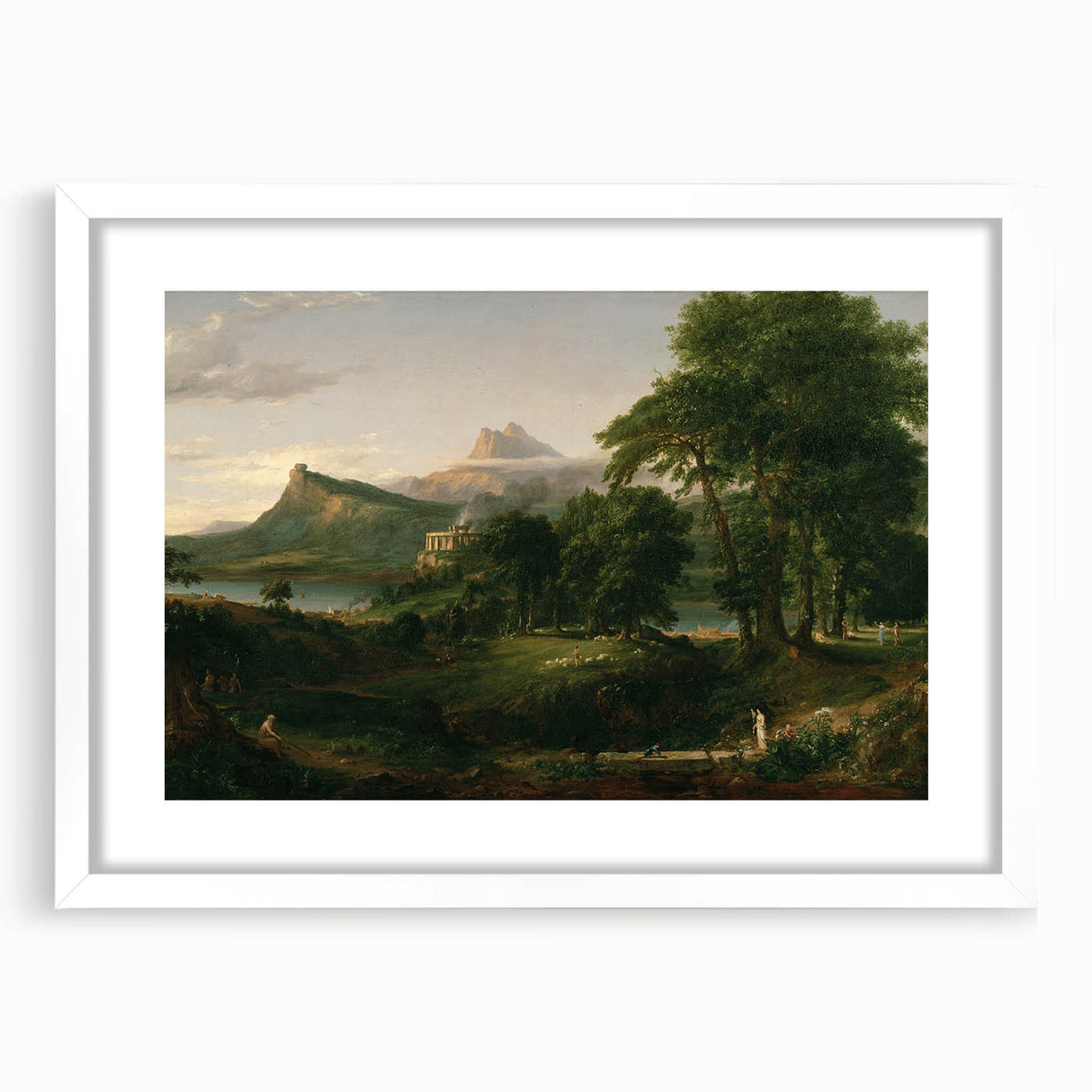 Pastoral Landscape Canvas - Romanticism Art by Thomas Cole