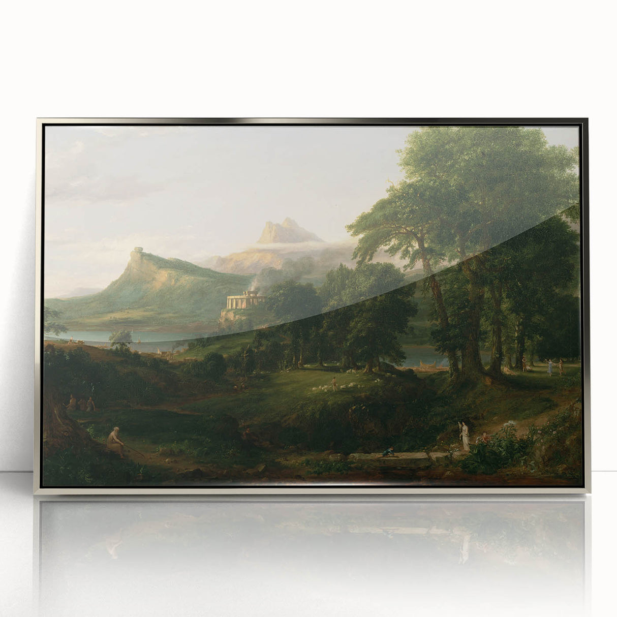 Pastoral Landscape Canvas - Romanticism Art by Thomas Cole