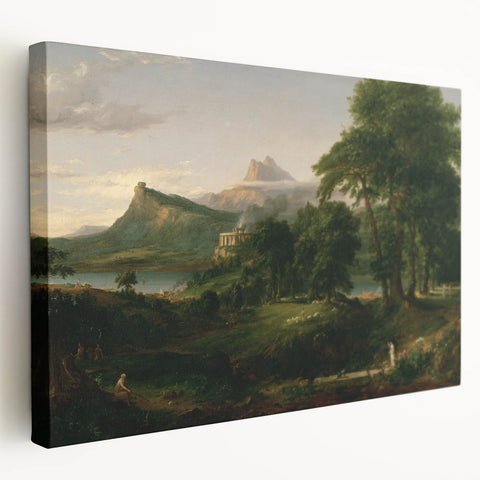 Pastoral Landscape Canvas - Romanticism Art by Thomas Cole