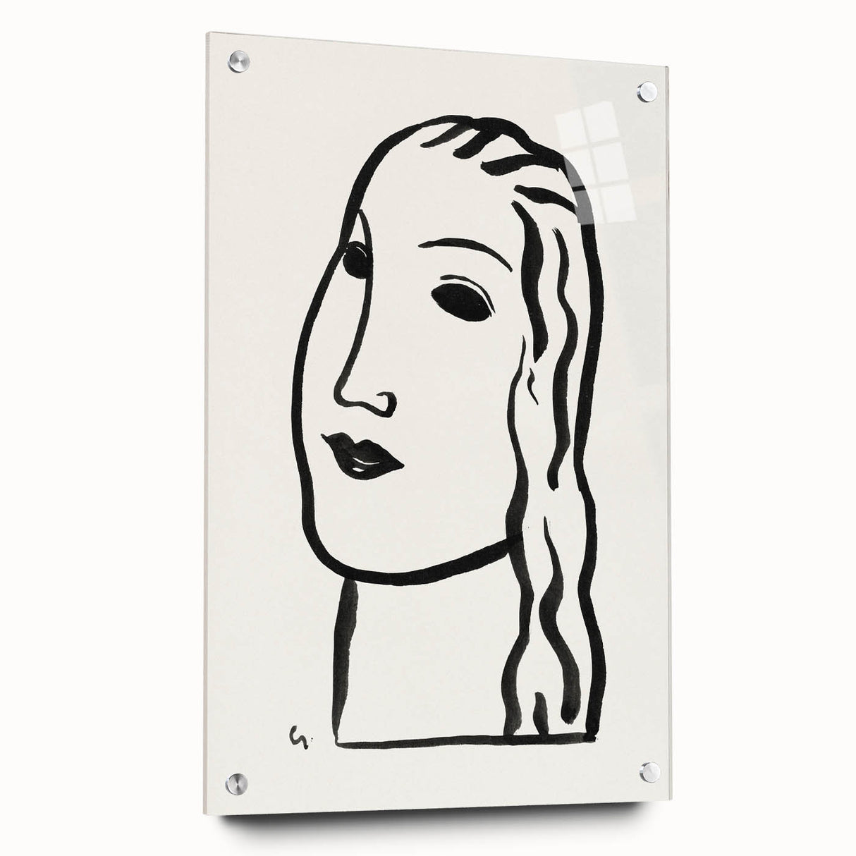 Expressionist Art - "Woman's Head" by Leo Gestel - Minimalist Portrait