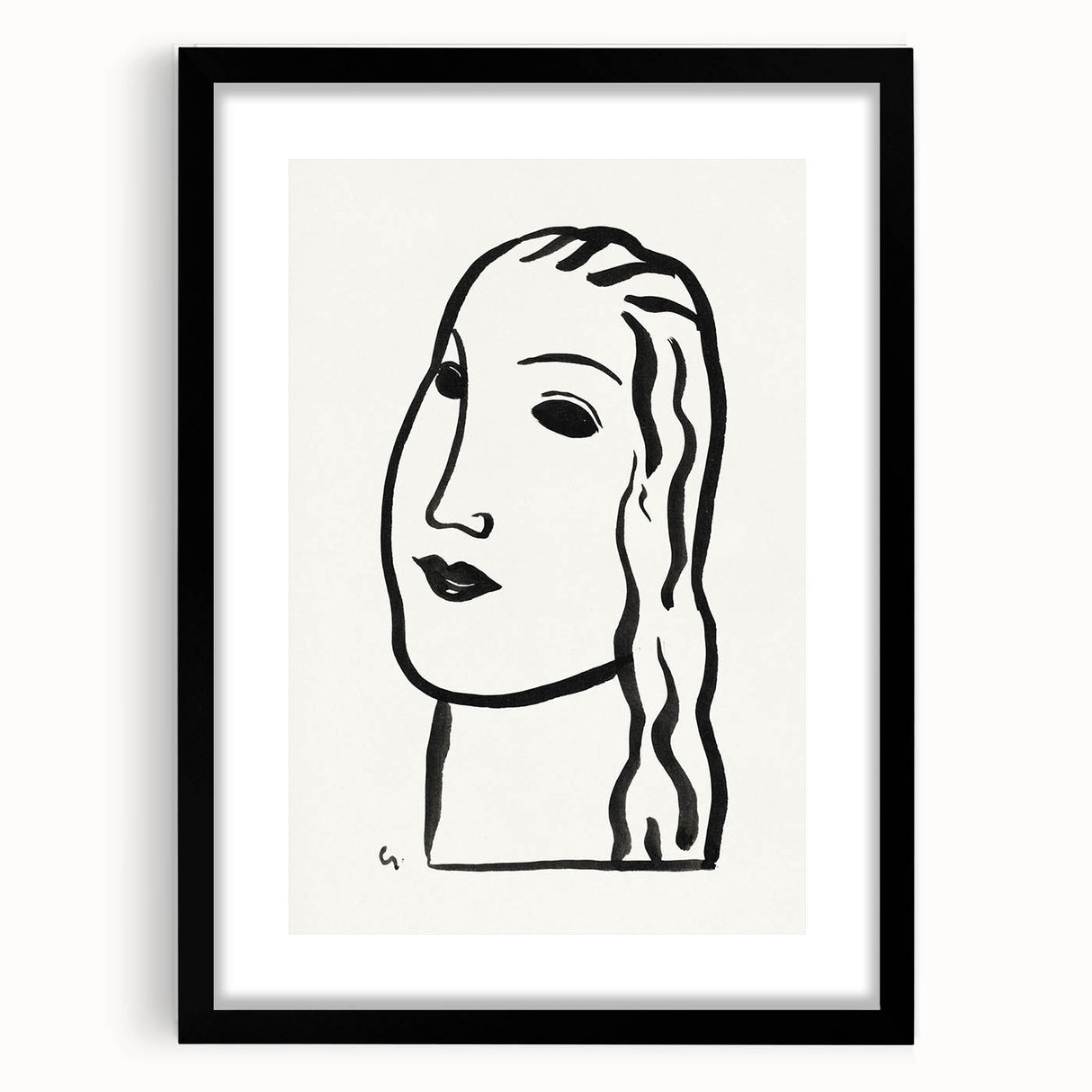 Expressionist Art - "Woman's Head" by Leo Gestel - Minimalist Portrait