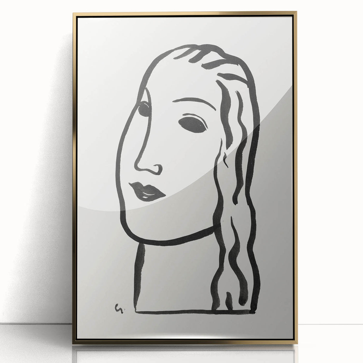 Expressionist Art - "Woman's Head" by Leo Gestel - Minimalist Portrait