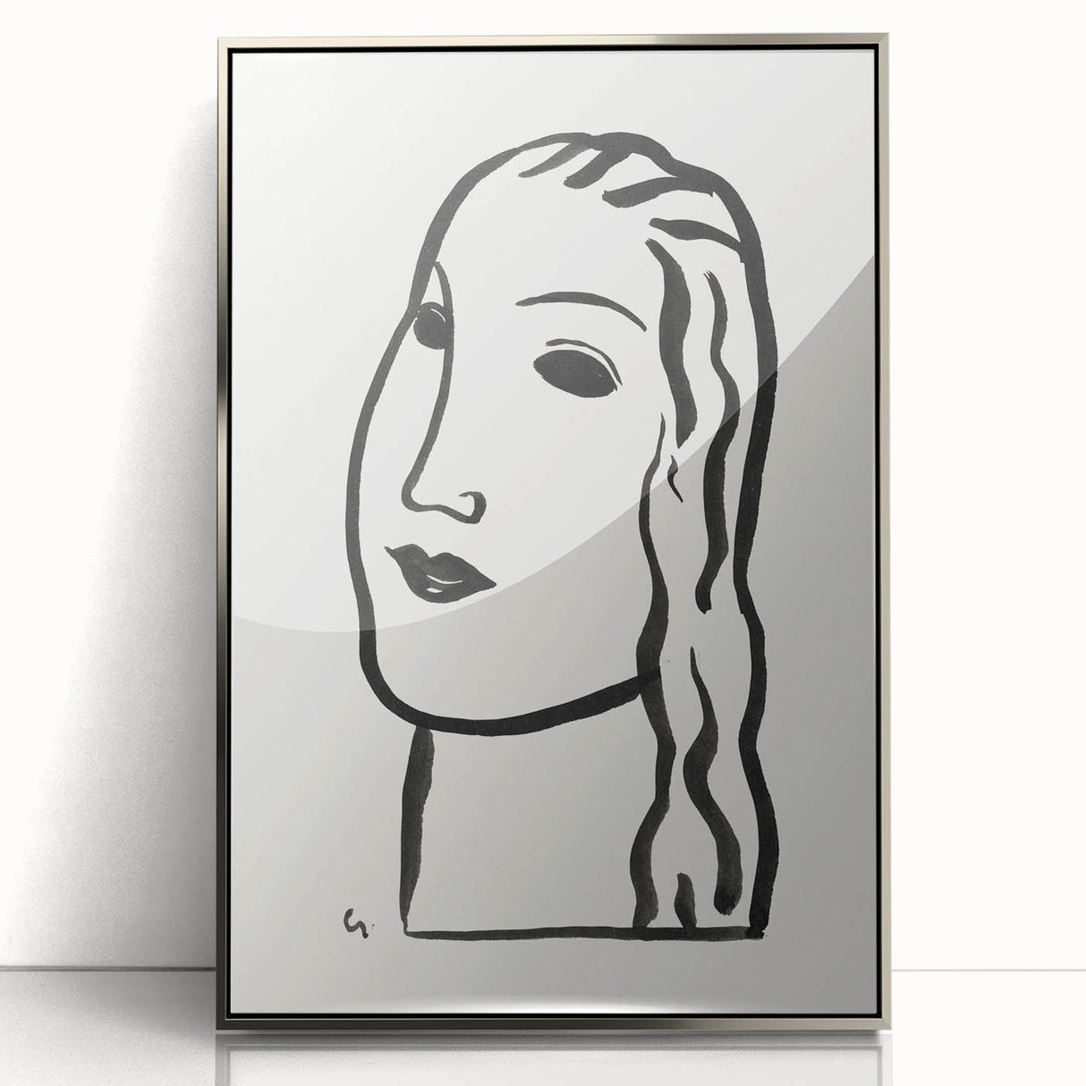 Expressionist Art - "Woman's Head" by Leo Gestel - Minimalist Portrait