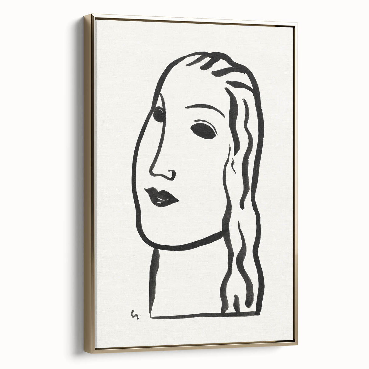 Expressionist Art - "Woman's Head" by Leo Gestel - Minimalist Portrait