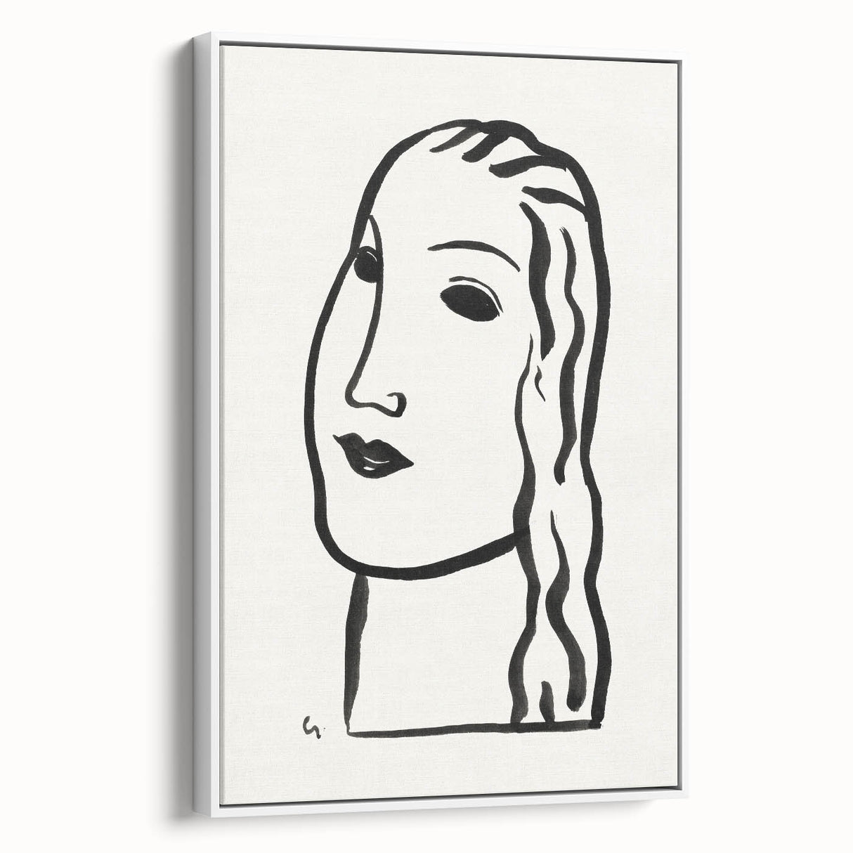 Expressionist Art - "Woman's Head" by Leo Gestel - Minimalist Portrait