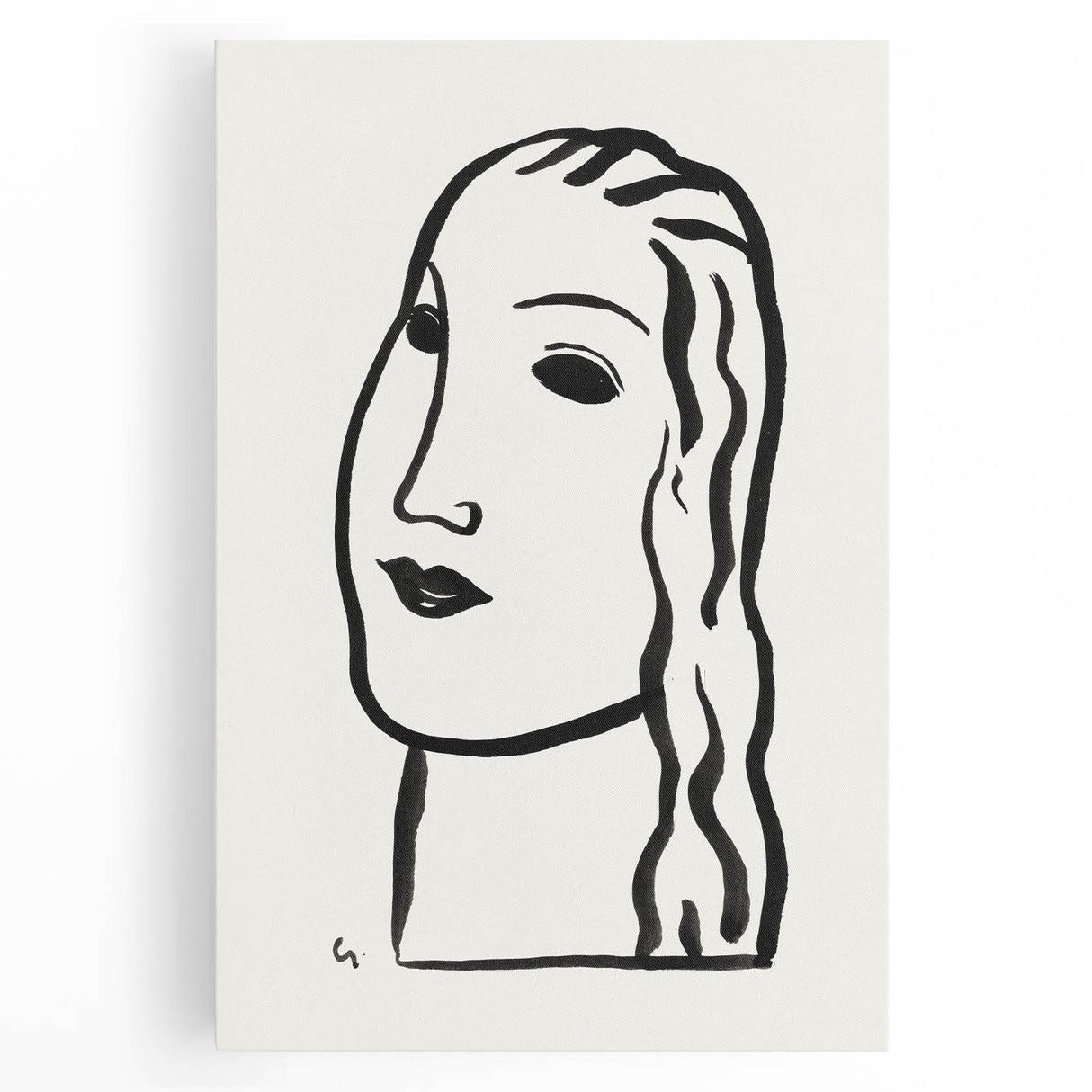 Expressionist Art - "Woman's Head" by Leo Gestel - Minimalist Portrait