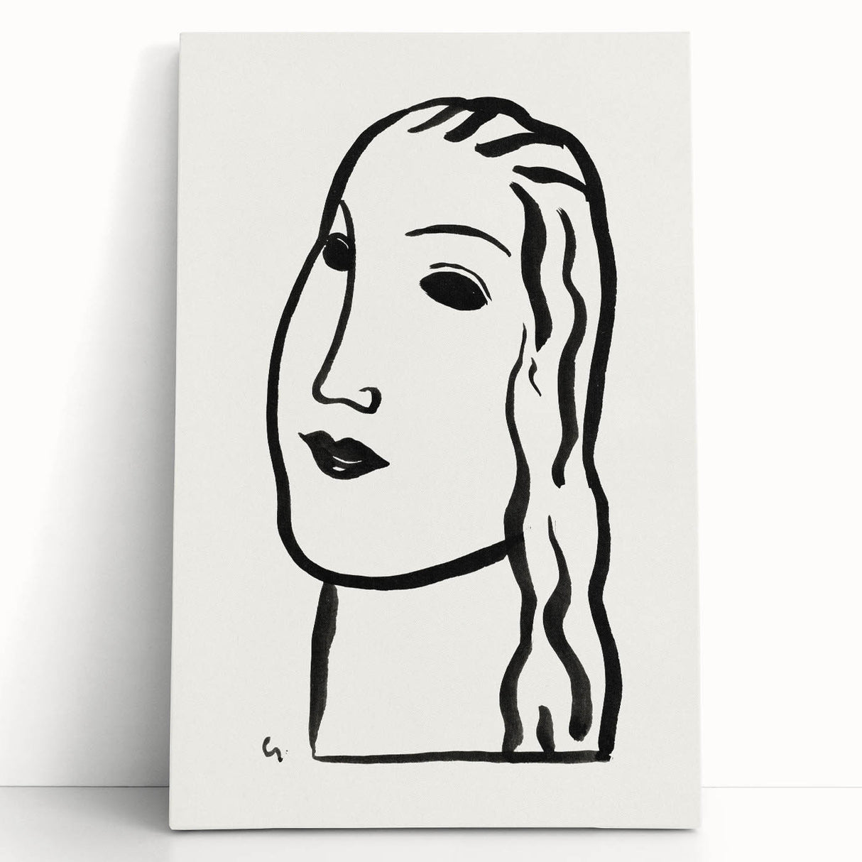 Expressionist Art - "Woman's Head" by Leo Gestel - Minimalist Portrait