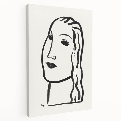 Expressionist Art - "Woman's Head" by Leo Gestel - Minimalist Portrait