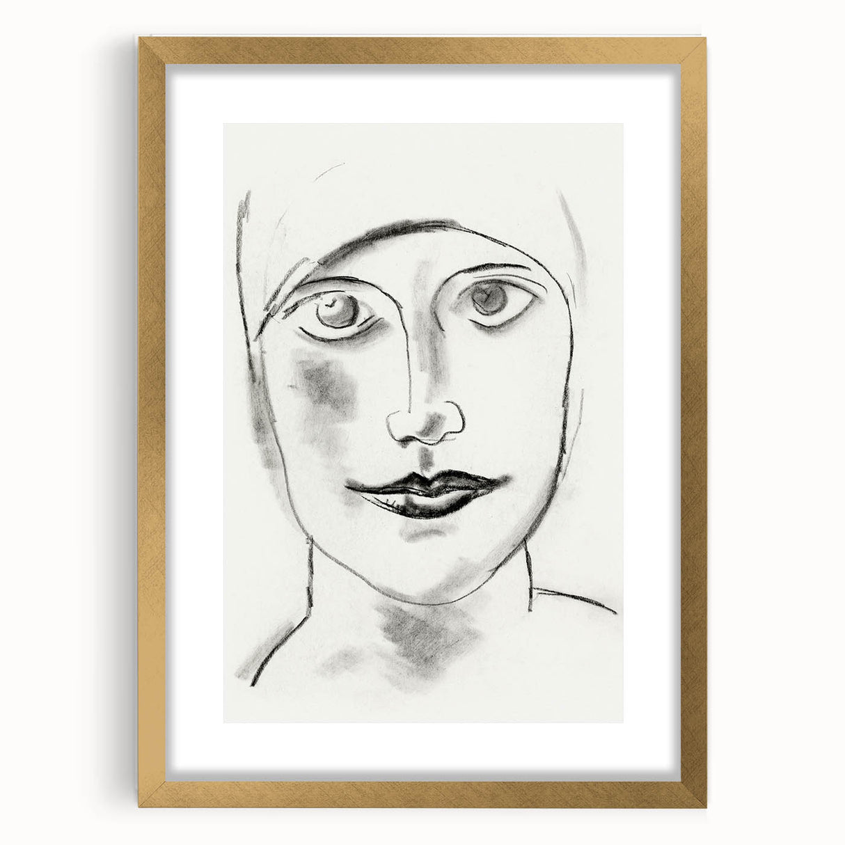 Expressionist Art - "Woman's Head" by Leo Gestel - Charcoal Portrait