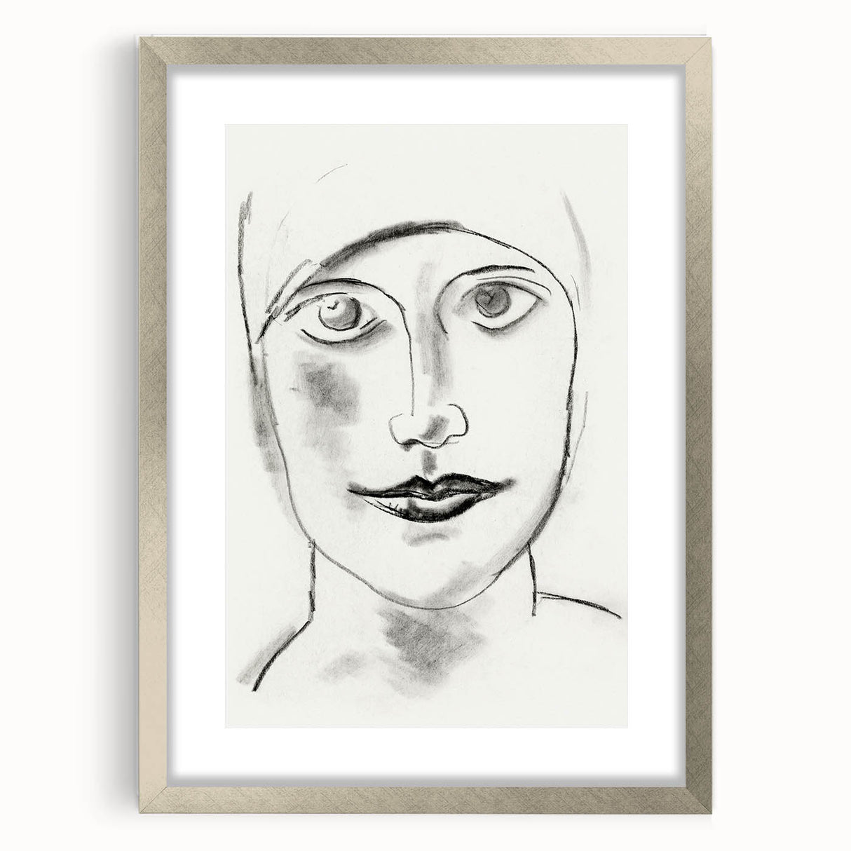 Expressionist Art - "Woman's Head" by Leo Gestel - Charcoal Portrait