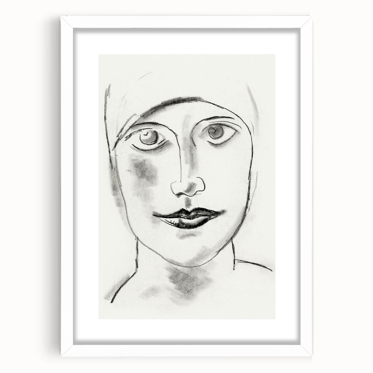 Expressionist Art - "Woman's Head" by Leo Gestel - Charcoal Portrait