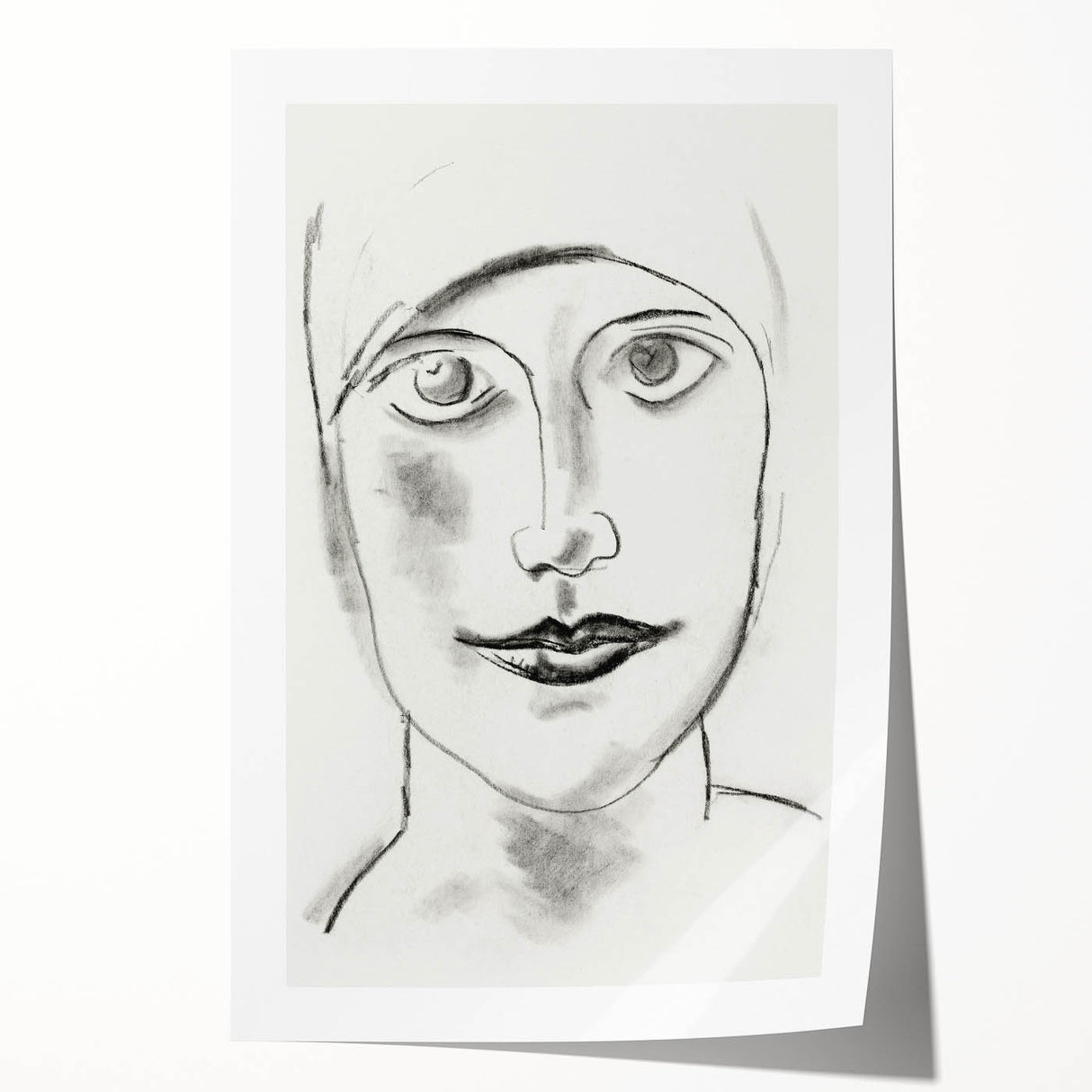 Expressionist Art - "Woman's Head" by Leo Gestel - Charcoal Portrait