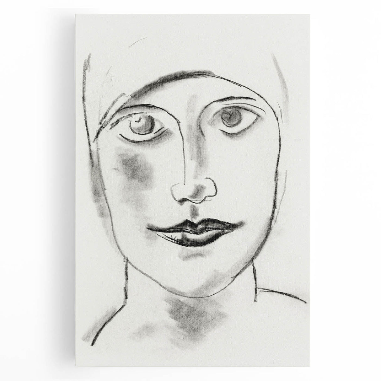 Expressionist Art - "Woman's Head" by Leo Gestel - Charcoal Portrait