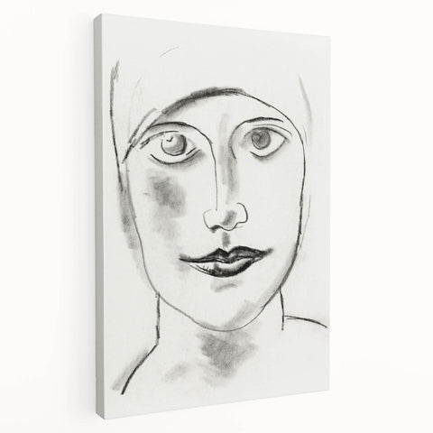 Expressionist Art - "Woman's Head" by Leo Gestel - Charcoal Portrait