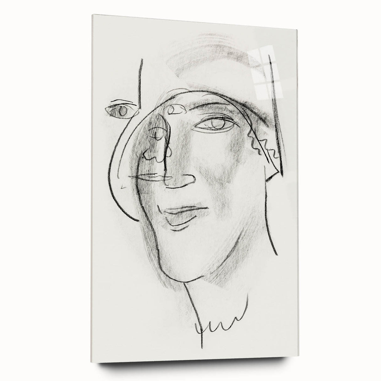 Expressionist Art - "Woman's Head and Face" by Leo Gestel - Charcoal Abstract