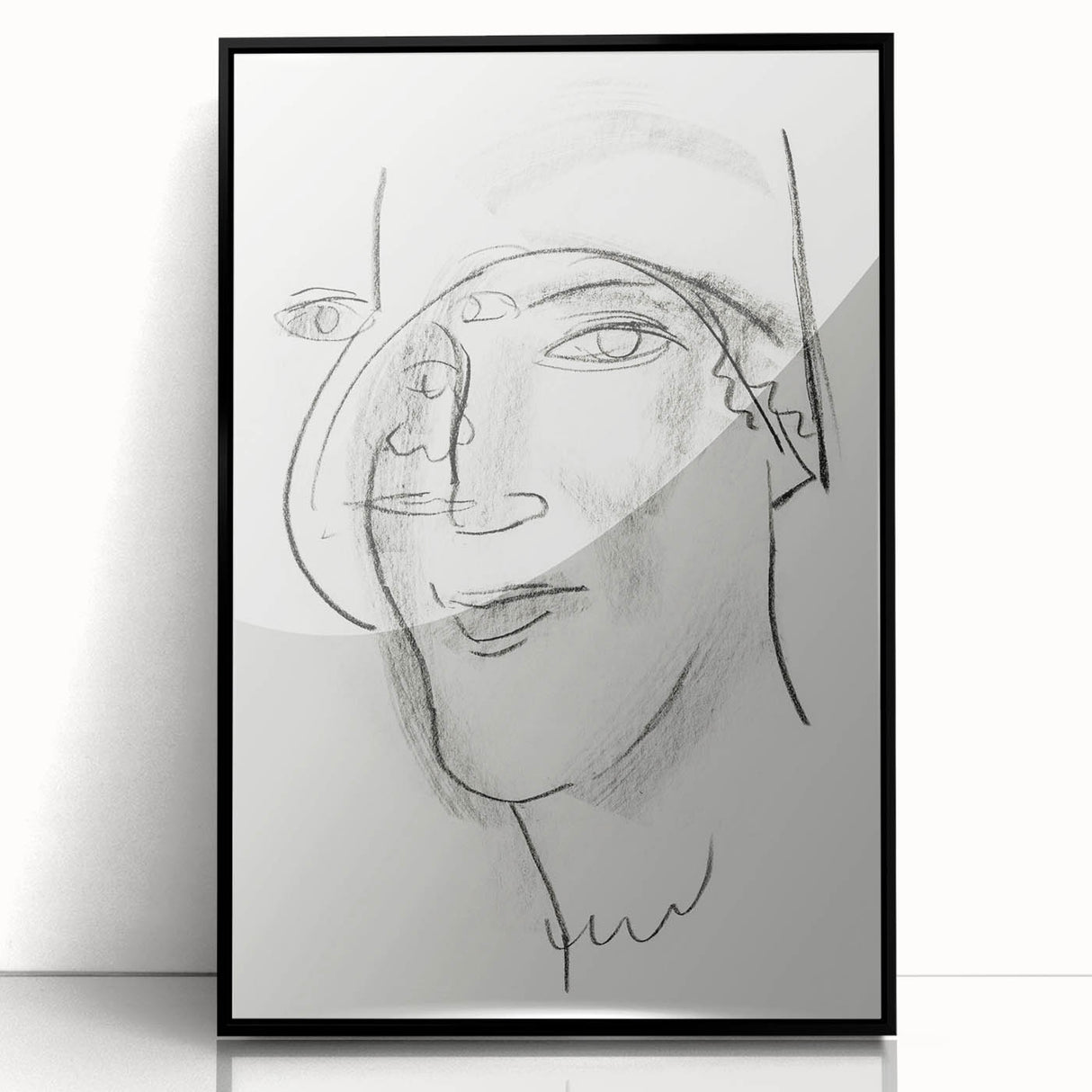 Expressionist Art - "Woman's Head and Face" by Leo Gestel - Charcoal Abstract