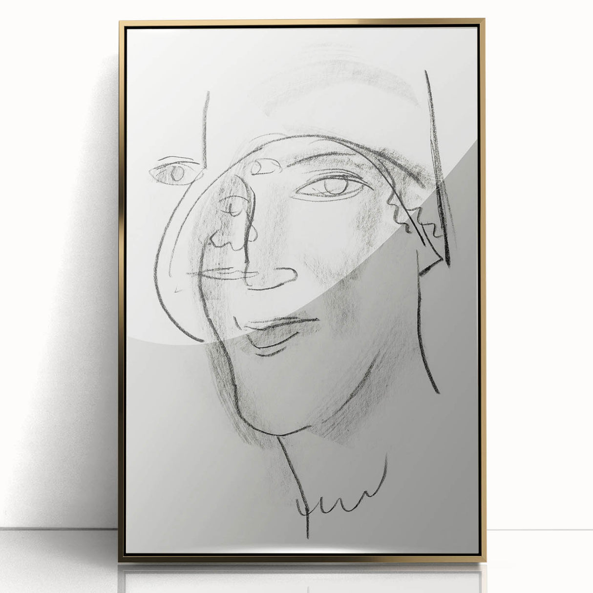 Expressionist Art - "Woman's Head and Face" by Leo Gestel - Charcoal Abstract