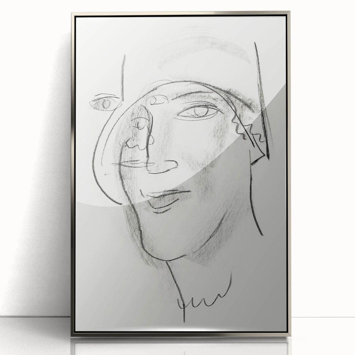 Expressionist Art - "Woman's Head and Face" by Leo Gestel - Charcoal Abstract