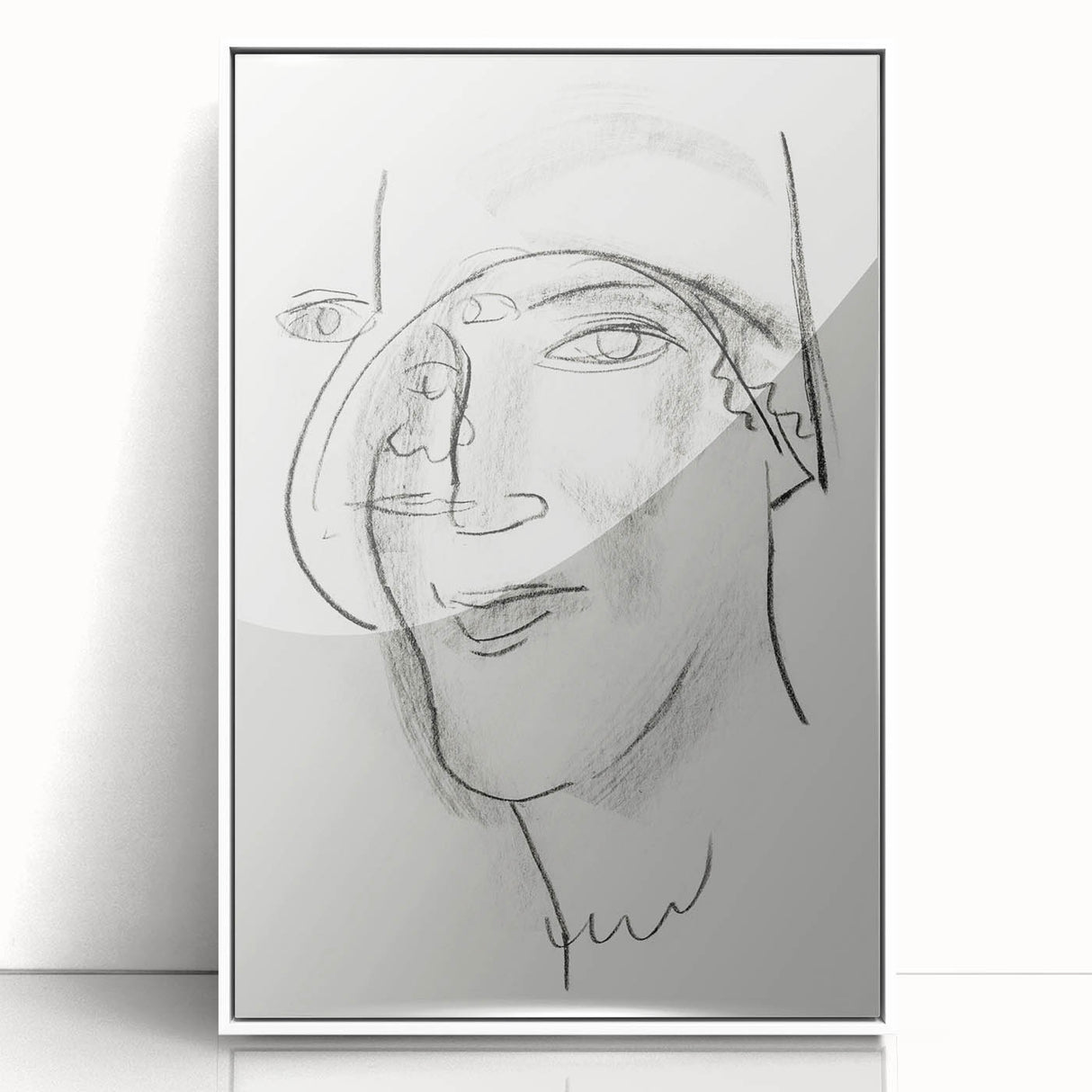 Expressionist Art - "Woman's Head and Face" by Leo Gestel - Charcoal Abstract