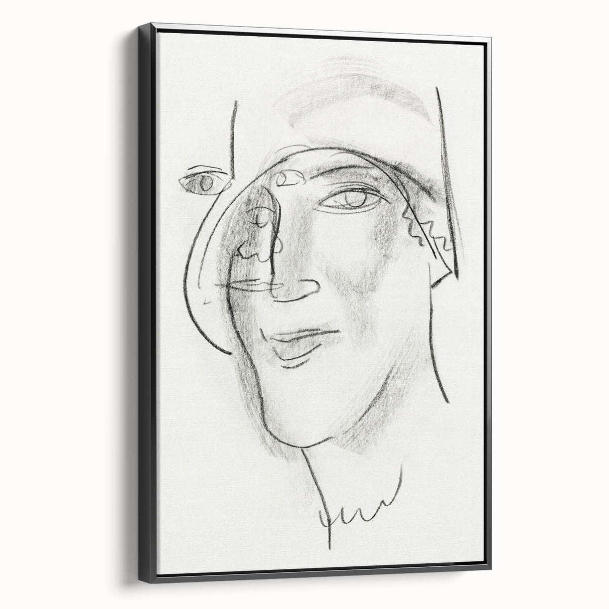 Expressionist Art - "Woman's Head and Face" by Leo Gestel - Charcoal Abstract