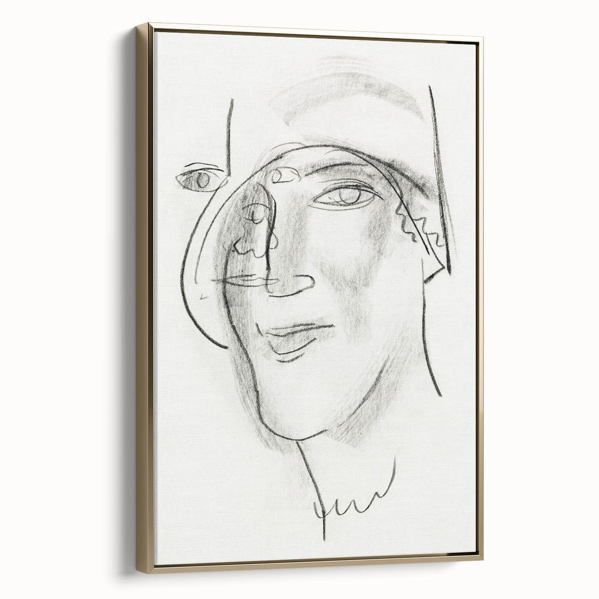 Expressionist Art - "Woman's Head and Face" by Leo Gestel - Charcoal Abstract