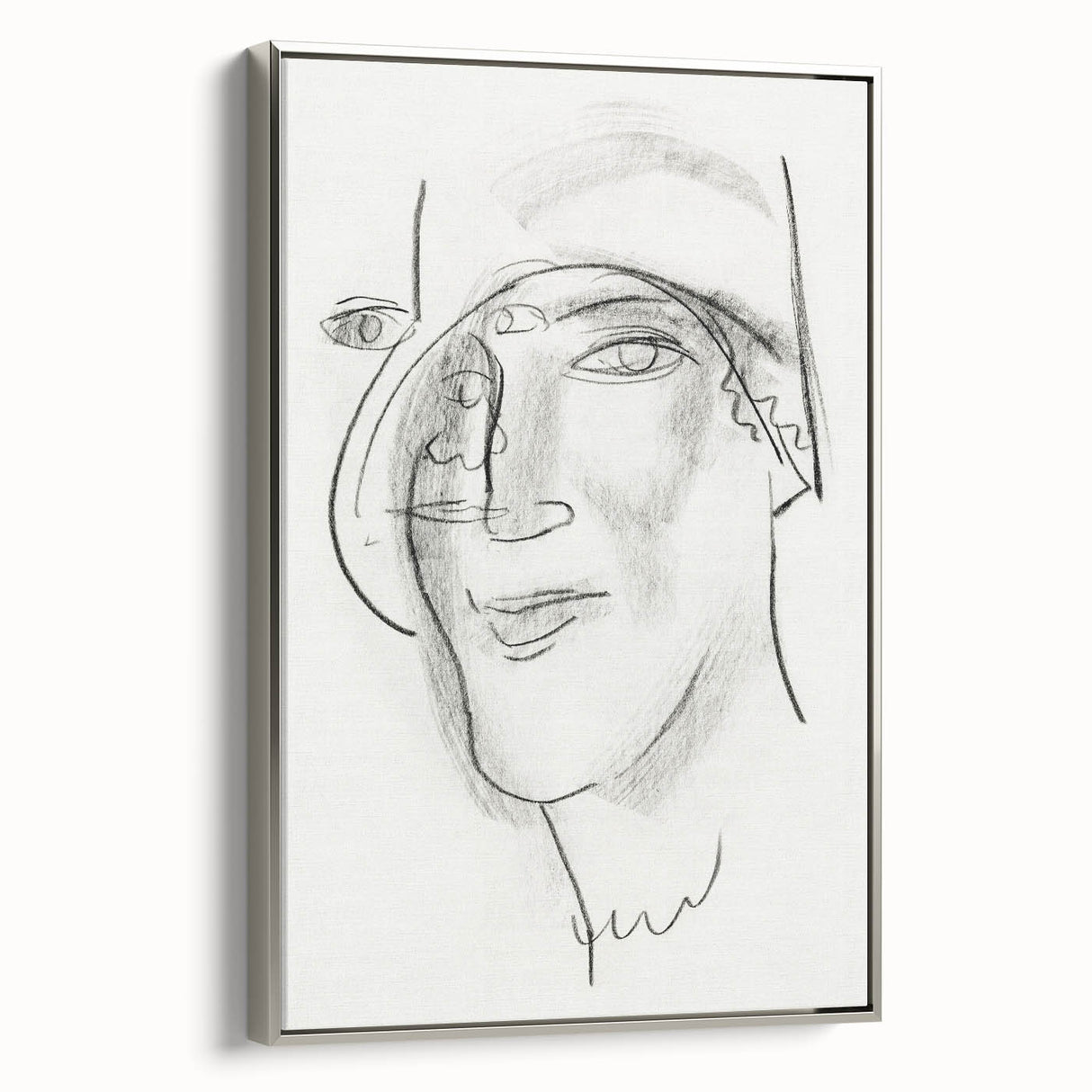 Expressionist Art - "Woman's Head and Face" by Leo Gestel - Charcoal Abstract